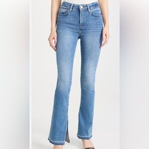 FRAME Le Mini Boot Jeans Wavey Wash split frayed hem size 29